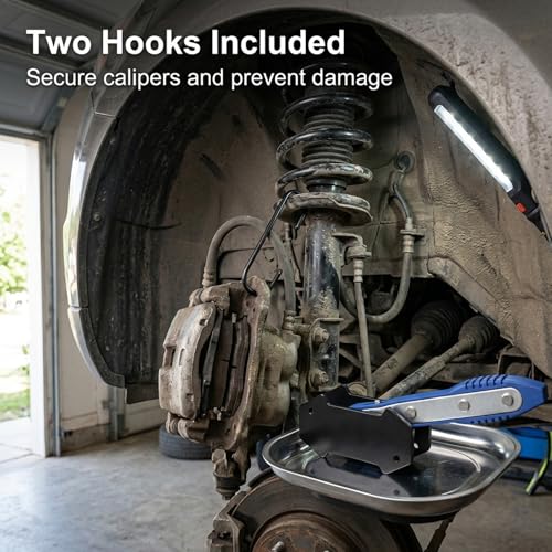 SYOWADA Brake Caliper Compression Tool, 360° Swing Ratchet Piston Spreader with 2 Extra Steel Plates, Heavy-Duty Design for Cars, Trucks, and SUVs (Blue) - color: BLUE