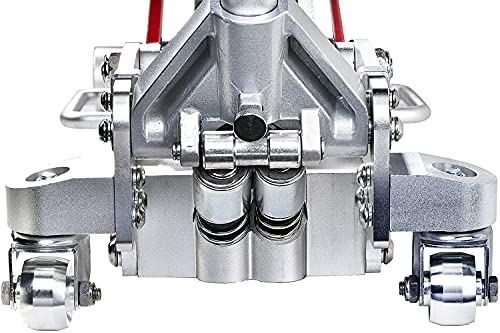 Power Zone 680061 3-Ton Aluminum Hydraulic Racing Jack, Lift Range: 3-3/4” to 19-5/16”,Silver,680061-A