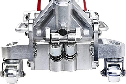 Power Zone 680061 3-Ton Aluminum Hydraulic Racing Jack, Lift Range: 3-3/4” to 19-5/16”,Silver,680061-A