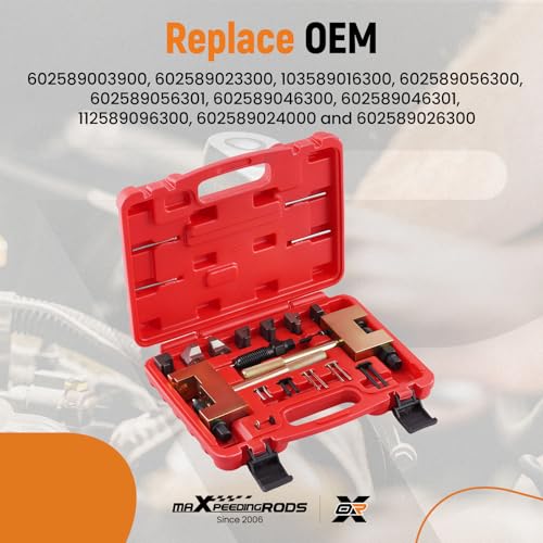 maXpeedingrods Engine Timing Chain Removal Installer Breaker Tool Kit Camshaft Riveting Tool for Mercedes Benz M271 M272 M273 - style: 18 Pcs