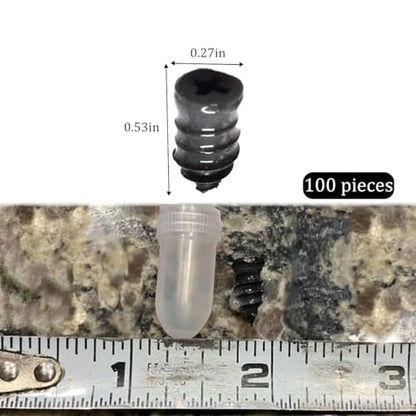 100 Count Tire Plugs Nails Screw in Tire Repair Screws with Screwdriver - size: 1 Size 100 Count