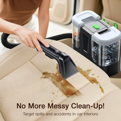 Portable Carpet & Upholstery Cleaner, 18Kpa Carpet Cleaner Machine for Deep Stain Removal, Spot Cleaner for Pet Accidents, Area Rugs, Stairs, Car Upholstery & Couches, Includes Tools & Self-Cleaning - color: Arctic White