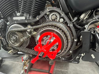 Mofun Clutch Spring Compressor Compression Tool Clutch Tool Compatible with Harley Evo Sportster XL883 XL1200 1991-2022, Buell 1995-2001 Models Replaces of Part Number 38515A, Red