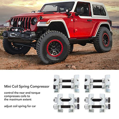 Acouto Coil Spring Compressor Adjustable 4pcs Mini Coil Spring Compressor 2 Way Adjustable Spring Spacer Carbon Steel Shocks Adjuster Tool Automotive