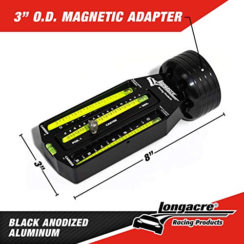 Longacre 52-78260 Caster/Camber Gauge w/Magnetic Adapter