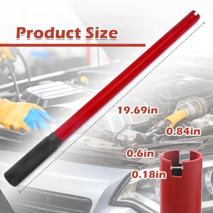 20-32 Ton Hydraulic Bottle Jack Handle Replacement, Heavy Duty Vertical Jack Operating Lever with Anti-Slip Rubber Grip, High Strength Steel Jack Repair Accessories for Truck Car Lifting