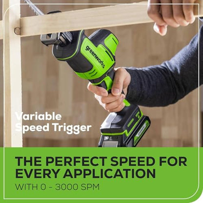 Greenworks 24V 5pcs Brushless Power Tool Combo kit: 310 in. -lbs Drill Driver, 1950 In. Ibs Impact Driver, Reciprocating Saw, Circular Saw, Flashlight With 3×2Ah Batteries & 2×Fast Charger - size: 5PCS Combo Kits