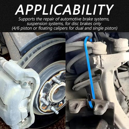 Car Brake Caliper Compression Tool Kit,Caliper Piston Compressor Tool Includes Calipers Hanger/Brake Measuring Tools/Steel Plate/Brakes Tools,Professional Auto Disc Caliper Repair Kit