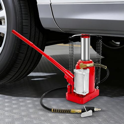 Air Hydraulic Bottle Jack, 32 Ton (66600) lbs Hydraulic Bottle Jack with 10.43''-19.88'' Lifting Range & Manual Hand Pump, for Pickup, Truck, RV, Auto Repair - color: 32 Ton