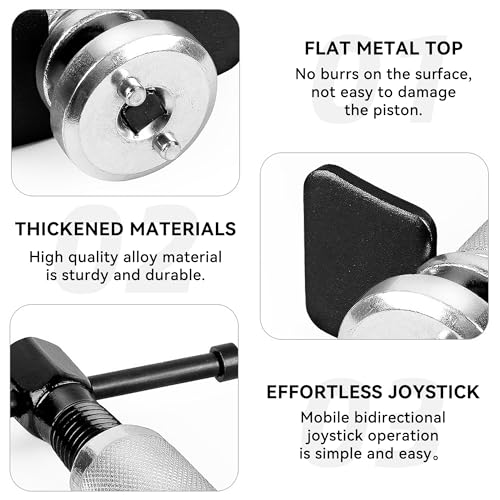 Car Brake Piston Wind Back Tool, 3pcs/Set Brake Caliper Piston Rewind Tool, Auto Rear Brake Pad Wind Back Tool, Brake Caliper Wind Back Tool for Replacement of Rear Brake Pad (Black)