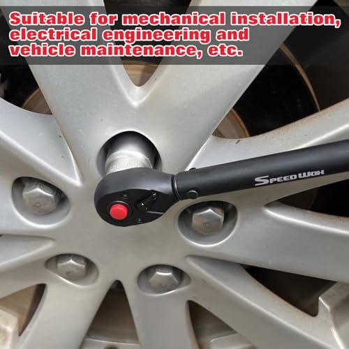 SPEEDWOX 3/8-Inch Drive Click Torque Wrench 72-Tooth Bicycle Torque Wrench Dual-direction Torque Wrenches 72-Tooth Dual Range Scales Torque Wrench with Quick Release Head 10-60 Nm for Bike Motorcycle - size: 3/8"