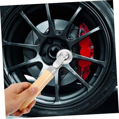PRETYZOOM 2pcs Tire Repair Roller Kit Wooden Handle Tire Patch Roller Tools for Cars Motorcycles Trucks for Puncture Repair and Flat Fixing
