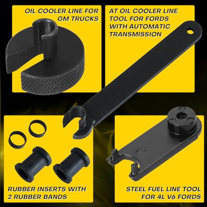 26PCS Fuel Line Disconnect Tool Set | Ac Line Disconnect Tool, Fuel Line Removal Tool, Professional Fuel, A/C, Transmission Line Removal Set with Disconnect Pliers