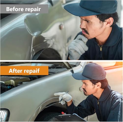 Dent Puller Kit, Painless Dent Removal Kit with Adjustable Dent Lifter, Hot Glue Gun, Dent Puller for Small Dents & Big Dents,Reusable Car Body Dent Repair Tool - size: 118PCS