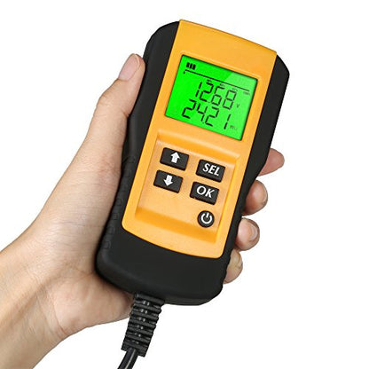 12V Car Battery Analyzer LCD Digital Automotive Vehicle Battery Diagnostic Tester Tool with Clamps CCA Value Voltage Resistance Status