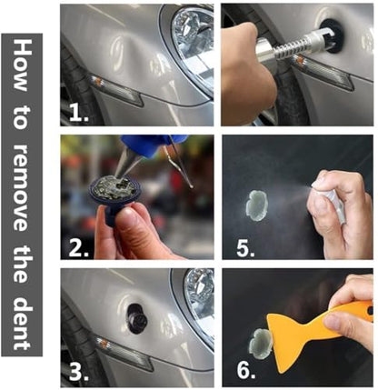 GLISTON Car Paintless Dent Repair Tool, Dent Removal kit for Automobile Body/Motorcycle Body/Refrigerator Body/Truck Body/Washing Machine Body Dent Remove - size: L