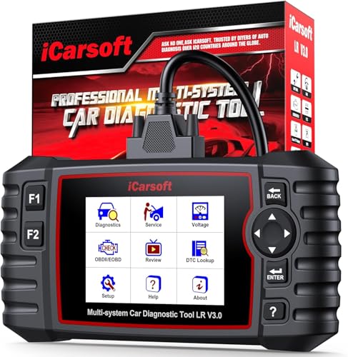 iCarsoft LR V3.0 2026 Version Bidirectional OBD2 Scanner for Most Land Rover/Jaguar from 1996-2025 Full Systems 36 Services Diagnostic Scan Tool Graphic Data Car Code Reader with Lifetime Free Update