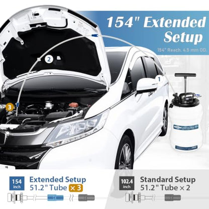 FIRSTINFO A1107USY5 10.5L Patented Pneumatic/Manual Oil Extractor 5 Tubes - size: 10.5L