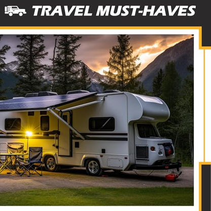 Wheel Chocks for RV Trailer Camper Trucks and Aircraft, Versatile Heavy Duty Rubber Wheel Chocks Block with 3 Reflective Strips, Tire Wheel Immobilizers & Chocks, [2pair/4pack with Rope]RV Accessories - size: 8.21"2pair4pack