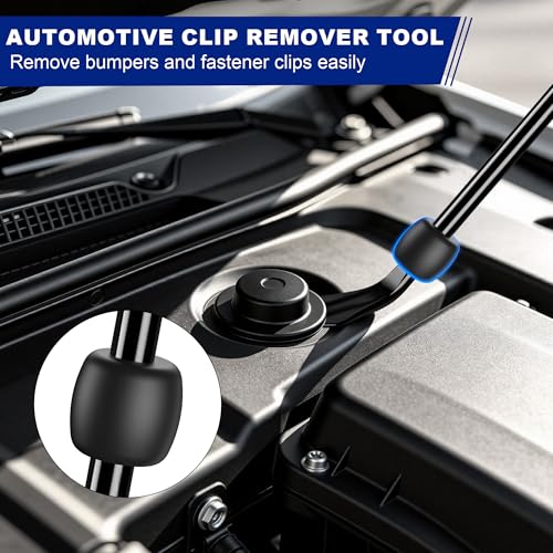 10 Pcs Car Trim Removal Tool Kit with Non-Scratch Plastic Pry Tool and Auto Clip Pliers, Automotive Car Trim Rivet Clip Removal Tool for Door Panel Dashboard Body Repair Kit -Blue | High-strength impact-resistant nylon material,Suitable for automotive int