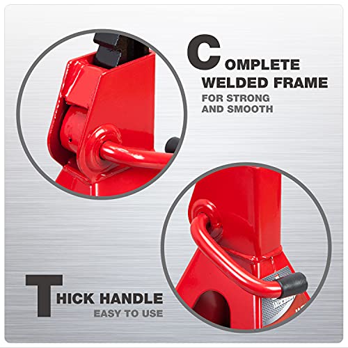 Jack Boss Jack Stands 3 Ton (6,000 LBs) Car Jack Stand Adjustable Lifting for Automotive Small SUV, Red, 2 Pack - style: 3T standard