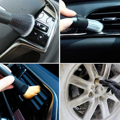 5PCS Car Detailing Brush Set for Cleaning Interior or Exterior, Includes Coarse, Medium, and Fine Detailing Brushes, Dusting Cleaning Tool for Dashboard, Air Vents, Wheels, Emblem, Car Seat