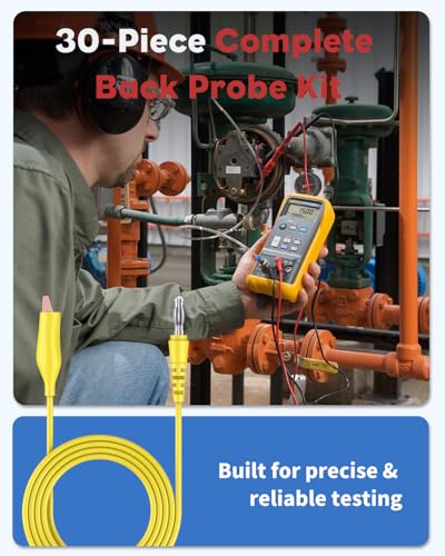 Vibit 30 Pcs Back Probe Kit Automotive Banana Plug Alligator Test Leads | Power Probe Accessories Alternative, Backprobe Test Lead Kit, Fluke Compatible, Multimeter Back Probe Kit, Automotive Diagnos - color: 30 Pcs Back Probe Kit