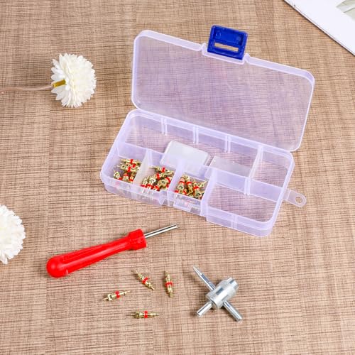 salbsever 32 PCS Tire Valve Core, Valve Core Removal Tool, ValveCore Universal Remover Tool Kit, Dual Head A/C Tire with Cores, Caps