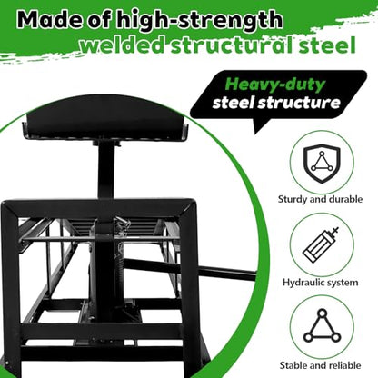 Anwick 2 Pack Hydraulic Car Ramps for Oil Changes, 5T Heavy Duty Steel Truck Ramps, Adjustable Lift Height, Low Profile Car Lift Ramp with Hydraulic Jack, Car Lifts for Home Garage (Black, 45") - color: Black
