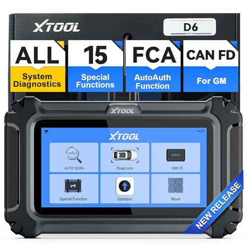 XTOOL D6 OBD2 Scanner Engine ABS SRS Transmission All System Car Scanner | Check Engine Code Reader for Cars and Trucks ABS Bleed EPB Service Throttle Relearn SRS Airbag 15 Reset Diagnostic Scan Tool