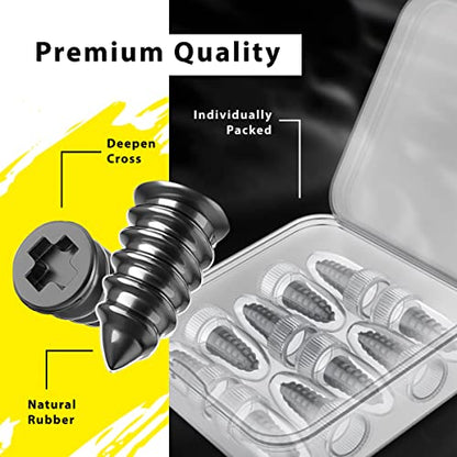 GradCap Tire Repair Rubber Screws with Storage Box for Car 20 Pcs (10S/10L) | Roadside Emergency Flat Tire Plug Kit 10 Short & 10 Long Tire Nails Puncture Repair Accessories for Motorcycle & Bicycle