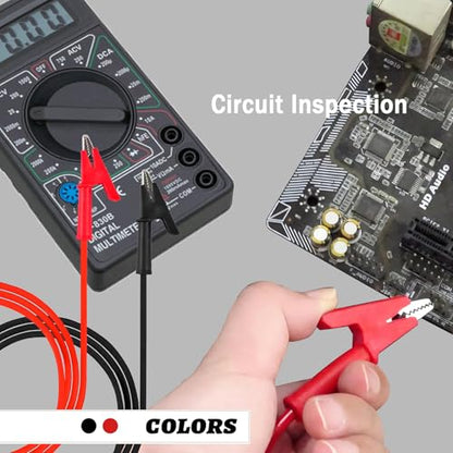 Alligator Clip to Alligator Clip Silicone Jumper Wire | Alligator Clip Electrical Test Leads 3.28ft Cable with Alligator Clips 5PCS for Multimeter Electrical Testing(Y-Y 1m 5S) - size: 3.28ft 16AWG 1 pair