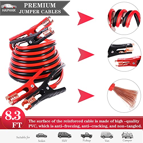 Car Emergency Roadside Kit Car Safety Kits for Vehicles with Jumper Cables | Premium Roadside Assistance Kit for Cars with Tow Strap Folding Shovel Car Tool Kit, New Car Gift for Travel and Breakdowns - size: XXXL-04