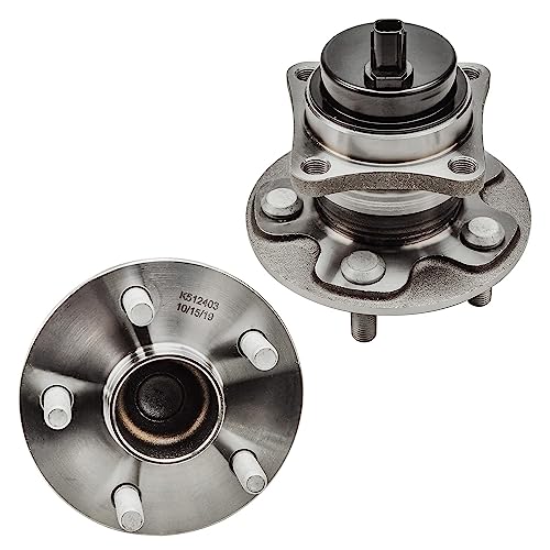 Detroit Axle - 4pc Steering Knuckles Kit for 09-13 Toyota Corolla Matrix, 2 Front Steering Knuckles & Wheel Bearing Hubs 2 Rear Wheel Bearing and Hubs 2009 2010 2011 2012 2013 Replacement - size: 4UW48584/Kit