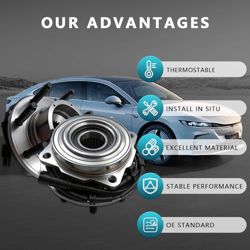515183 Front Wheel Bearing Hub Assembly for Ford F-250 F-350 Super Duty 2017 2018 2019 2020 2021 2022 4WD - size: 515183