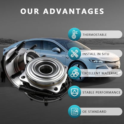 515183 Front Wheel Bearing Hub Assembly for Ford F-250 F-350 Super Duty 2017 2018 2019 2020 2021 2022 4WD - size: 515183