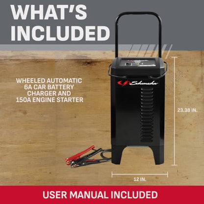 Schumacher Electric Wheeled 6A Car Battery Charger & Maintainer – SC1364