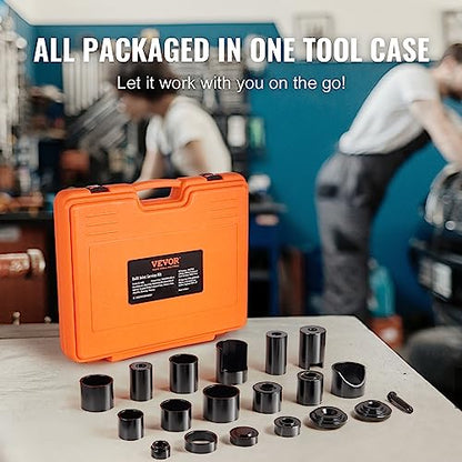 VEVOR Ball Joint Press Kit, 21 pcsTool Kit, C-Press Ball Joint Remove and Install Tools, for Most 2WD and 4WD Cars, Heavy Duty Ball Joint Repair Kit for Automotive Repairing - style: 21 PCS