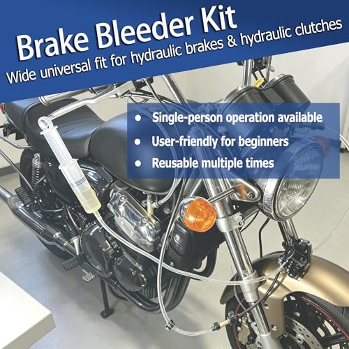 Brake Bleeder Kit, Hydraulic Disc Brake Bleeding Kit, Motorcycle Brake Bleed Kit Includes 100ML Syringe 50cm Hose and Brake Bleeder Hose Kit for Motorcycle Cars Brake System Repair Maintenance - color: Brake Bleed Kit