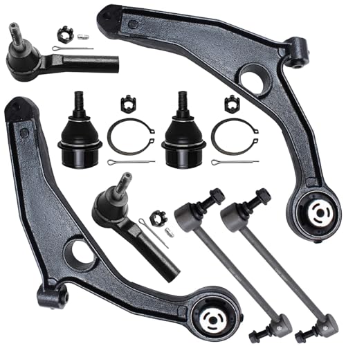 Detroit Axle - Front Lower Control Arms Ball Joints Sway Bar Links Outer Tie Rods Replacement for 2009-2020 Dodge Journey - 8pc Set - size: 8CS47727/8PC