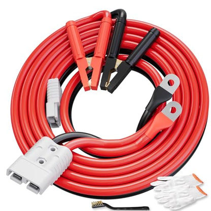 Heavy Duty Jumper Cables for Car Battery, 1 Gauge 30 Feet 900AMP Quick Connect Booster for Jump Starting Dead or Weak Batteries, Suitable for 8L Gas & 6L Diesel, Carrying Bag Included - size: 1 Gauge（30FT）