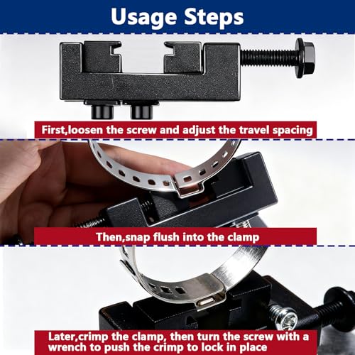 CV Boot Clamp Pliers, CV Axle Boot Clamp Tool with 20 PCS 304 Stainless Steel Single Ear Hose Clamp,Drive Shaft Clamping Tool for Most Cars (10pcs Small+ 10pcs Large)