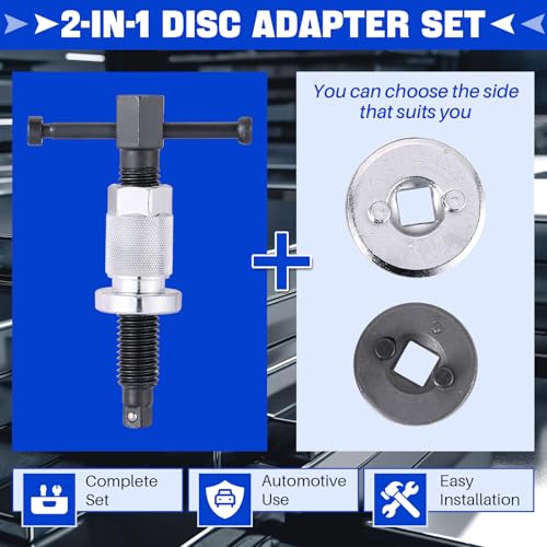 DASBET 5PCS Brake Caliper Wind Back Tool Set | Car Brake Piston Rewind Tool Kit for Rear Brake Pad Replacement, Auto Brake Caliper Piston Wind Back Tool