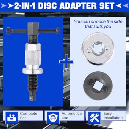 DASBET 5PCS Brake Caliper Wind Back Tool Set | Car Brake Piston Rewind Tool Kit for Rear Brake Pad Replacement, Auto Brake Caliper Piston Wind Back Tool