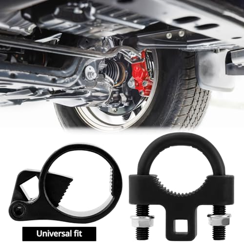 QWORK Inner Tie Rod Removal Tool with 3/8'' & 1/2'' Drive Sizes, 27-44mm Tie Rod End Wrench Tool for Tight Spaces