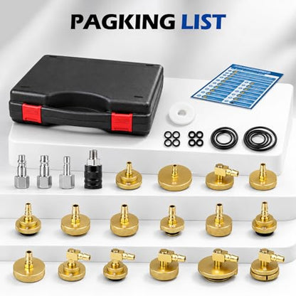 20PCS Brake Bleeder Kit, Aluminum Master Cylinder Bleeding Kit Tool | 4PCS Quick Connector for Honda, Toyota and Most Vehicles