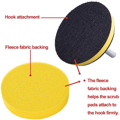 SIQUK 23 Pieces 5 Inch Buffing Pads Car Polisher Bonnets Foam Polishing Pad Kit Wax Buffer Polish Pads Car Buffer Attachment for Drill - size: 5 Inch
