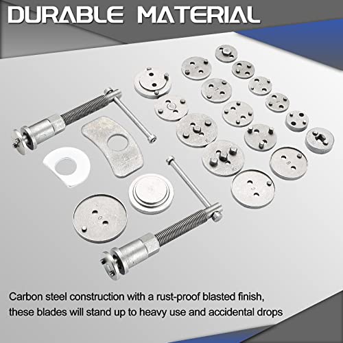 ATP 23pcs Heavy Duty Disc Brake Caliper Tool Set and Wind Back Kit for Brake Pad Replacement Fits Most American, European, Japanese Makes/Models