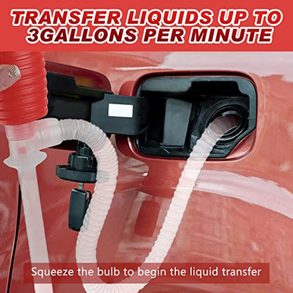 BBTO 12 Pcs Hand Siphon Pump Gas Liquid Manual Handheld Portable Transfer Fuel Pump for Vehicles and Lawn Mowers Efficient Kerosene Water Light Oil Petrol Alcohol