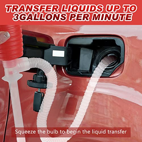 BBTO 8 Pcs Hand Siphon Pump Gas Liquid Manual Handheld Portable Transfer Fuel Pump for Vehicles and Lawn Mowers Efficient Kerosene Water Light Oil Petrol Alcohol
